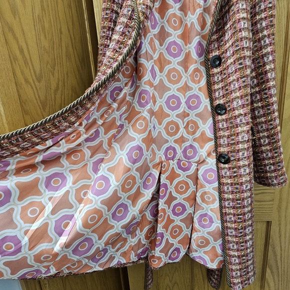 The Limited Women's Tweed Trench Coat - Pink and Brown - Picture 9 of 12